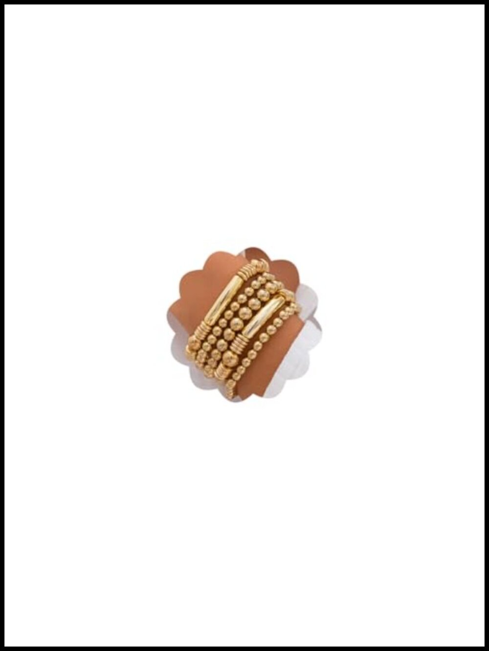 Layered Beaded Chunky Chain Bracelet Alloy Mixed Stretch Stackable Jewelry Women